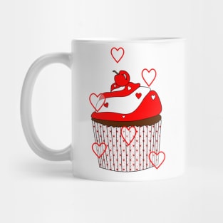 LOVE And Cupcakes Lover - Cute Cupcake Art Mug